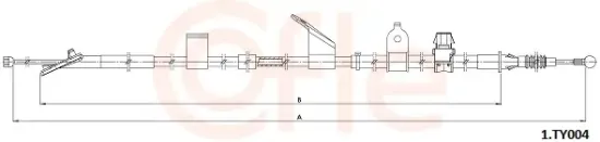 Seilzug, Feststellbremse hinten rechts COFLE 92.1.TY004 Bild Seilzug, Feststellbremse hinten rechts COFLE 92.1.TY004