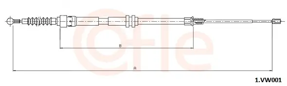 Seilzug, Feststellbremse hinten links hinten rechts COFLE 92.1.VK001