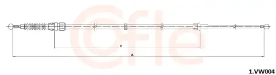 Seilzug, Feststellbremse hinten links hinten rechts COFLE 92.1.VK004 Bild Seilzug, Feststellbremse hinten links hinten rechts COFLE 92.1.VK004