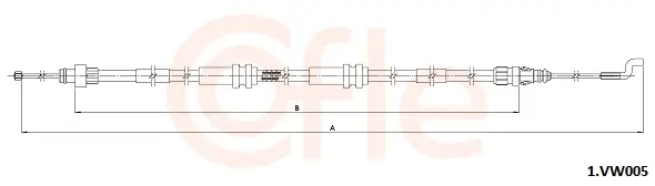 Seilzug, Feststellbremse hinten links hinten rechts COFLE 92.1.VK005