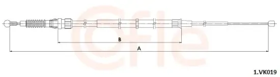 Seilzug, Feststellbremse hinten COFLE 92.1.VK019 Bild Seilzug, Feststellbremse hinten COFLE 92.1.VK019