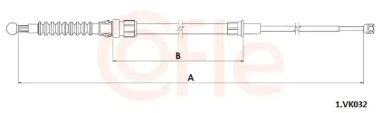 Seilzug, Feststellbremse hinten links hinten rechts COFLE 92.1.VK032 Bild Seilzug, Feststellbremse hinten links hinten rechts COFLE 92.1.VK032