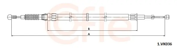 Seilzug, Feststellbremse hinten links hinten rechts COFLE 92.1.VK036