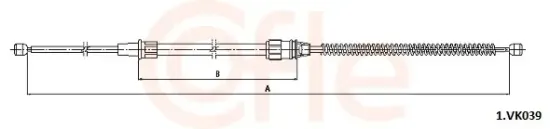 Seilzug, Feststellbremse hinten links hinten rechts COFLE 92.1.VK039 Bild Seilzug, Feststellbremse hinten links hinten rechts COFLE 92.1.VK039