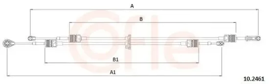 Seilzug, Schaltgetriebe COFLE 92.10.2461 Bild Seilzug, Schaltgetriebe COFLE 92.10.2461