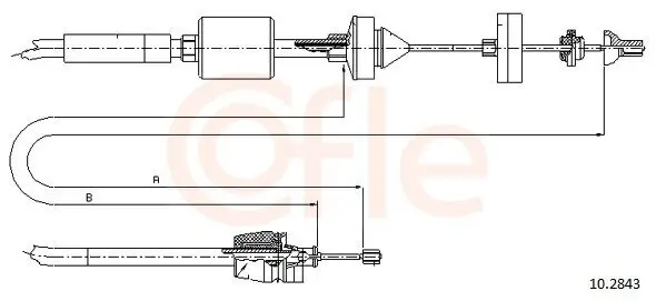 Seilzug, Kupplungsbetätigung COFLE 92.10.2843
