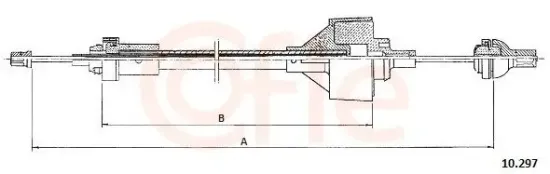 Seilzug, Kupplungsbetätigung COFLE 92.10.297 Bild Seilzug, Kupplungsbetätigung COFLE 92.10.297
