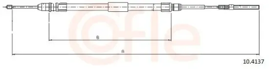 Seilzug, Feststellbremse hinten links COFLE 92.10.4137 Bild Seilzug, Feststellbremse hinten links COFLE 92.10.4137
