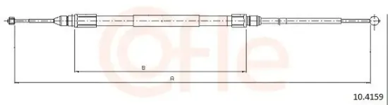 Seilzug, Feststellbremse hinten links hinten rechts COFLE 92.10.4159 Bild Seilzug, Feststellbremse hinten links hinten rechts COFLE 92.10.4159