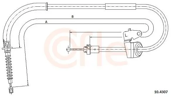 Seilzug, Feststellbremse hinten links COFLE 92.10.4307