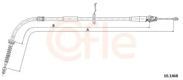 Seilzug, Feststellbremse hinten rechts COFLE 92.10.4308