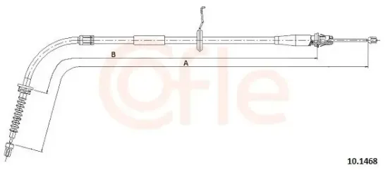 Seilzug, Feststellbremse hinten rechts COFLE 92.10.4308 Bild Seilzug, Feststellbremse hinten rechts COFLE 92.10.4308
