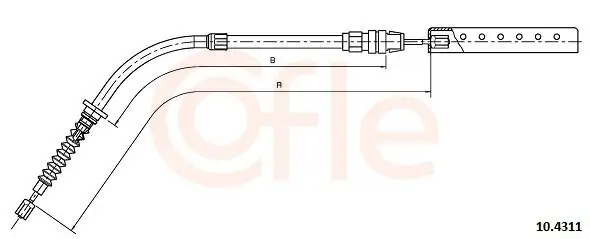 Seilzug, Feststellbremse hinten links COFLE 92.10.4311