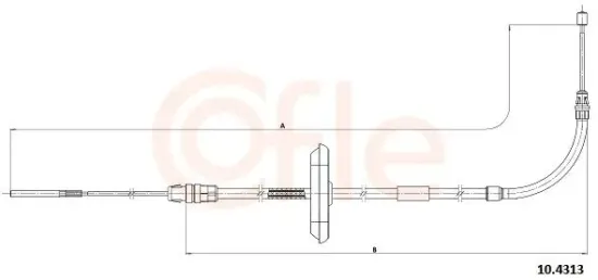 Seilzug, Feststellbremse vorne COFLE 92.10.4313 Bild Seilzug, Feststellbremse vorne COFLE 92.10.4313