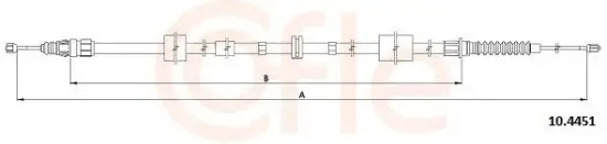 Seilzug, Feststellbremse hinten links hinten rechts COFLE 92.10.4451 Bild Seilzug, Feststellbremse hinten links hinten rechts COFLE 92.10.4451