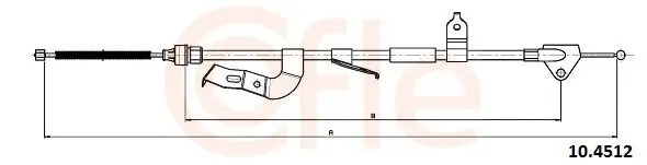Seilzug, Feststellbremse hinten rechts COFLE 92.10.4512