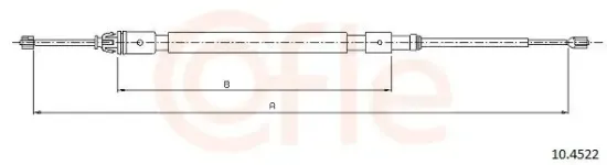 Seilzug, Feststellbremse hinten links hinten rechts COFLE 92.10.4522 Bild Seilzug, Feststellbremse hinten links hinten rechts COFLE 92.10.4522