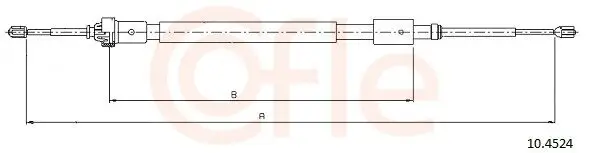 Seilzug, Feststellbremse hinten links hinten rechts COFLE 92.10.4524