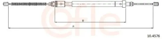 Seilzug, Feststellbremse hinten rechts COFLE 92.10.4576 Bild Seilzug, Feststellbremse hinten rechts COFLE 92.10.4576