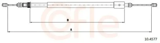 Seilzug, Feststellbremse hinten links COFLE 92.10.4577 Bild Seilzug, Feststellbremse hinten links COFLE 92.10.4577