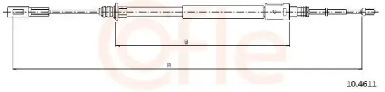 Seilzug, Feststellbremse vorne links vorne rechts COFLE 92.10.4611 Bild Seilzug, Feststellbremse vorne links vorne rechts COFLE 92.10.4611