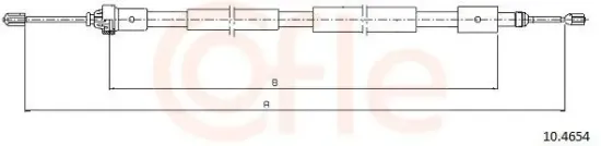 Seilzug, Feststellbremse hinten links COFLE 92.10.4654 Bild Seilzug, Feststellbremse hinten links COFLE 92.10.4654