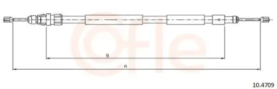 Seilzug, Feststellbremse hinten rechts COFLE 92.10.4709 Bild Seilzug, Feststellbremse hinten rechts COFLE 92.10.4709