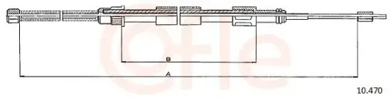 Seilzug, Feststellbremse COFLE 92.10.470 Bild Seilzug, Feststellbremse COFLE 92.10.470