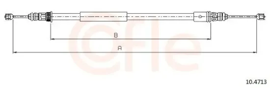Seilzug, Feststellbremse hinten links hinten rechts COFLE 92.10.4713 Bild Seilzug, Feststellbremse hinten links hinten rechts COFLE 92.10.4713
