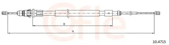 Seilzug, Feststellbremse hinten links hinten rechts COFLE 92.10.4715 Bild Seilzug, Feststellbremse hinten links hinten rechts COFLE 92.10.4715