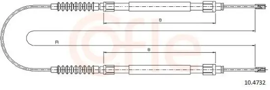 Seilzug, Feststellbremse hinten COFLE 92.10.4732 Bild Seilzug, Feststellbremse hinten COFLE 92.10.4732