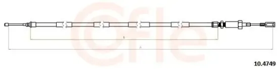 Seilzug, Feststellbremse hinten rechts COFLE 92.10.4749 Bild Seilzug, Feststellbremse hinten rechts COFLE 92.10.4749