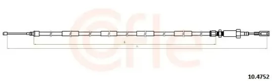 Seilzug, Feststellbremse hinten links COFLE 92.10.4752 Bild Seilzug, Feststellbremse hinten links COFLE 92.10.4752