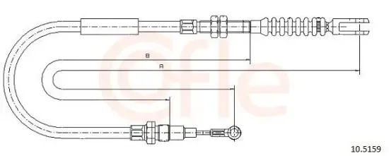 Seilzug, Feststellbremse Mitte COFLE 92.10.5159 Bild Seilzug, Feststellbremse Mitte COFLE 92.10.5159