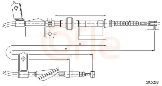 Seilzug, Feststellbremse hinten rechts COFLE 92.10.5233 Bild Seilzug, Feststellbremse hinten rechts COFLE 92.10.5233