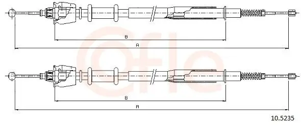 Seilzug, Feststellbremse hinten links hinten rechts COFLE 92.10.5235