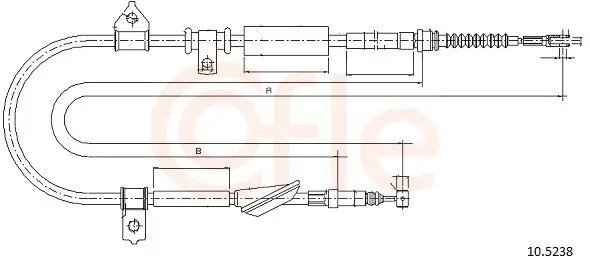 Seilzug, Feststellbremse hinten rechts COFLE 92.10.5238