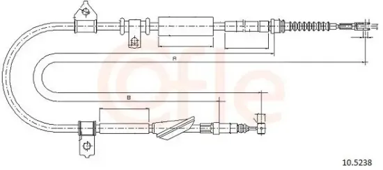 Seilzug, Feststellbremse hinten rechts COFLE 92.10.5238 Bild Seilzug, Feststellbremse hinten rechts COFLE 92.10.5238