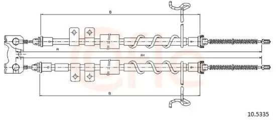Seilzug, Feststellbremse hinten COFLE 92.10.5335 Bild Seilzug, Feststellbremse hinten COFLE 92.10.5335