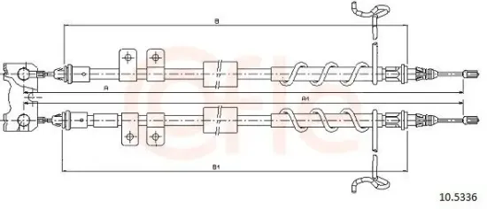Seilzug, Feststellbremse hinten COFLE 92.10.5336 Bild Seilzug, Feststellbremse hinten COFLE 92.10.5336