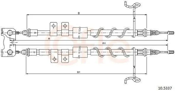 Seilzug, Feststellbremse hinten COFLE 92.10.5337