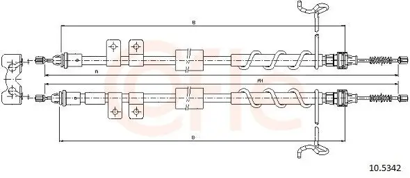 Seilzug, Feststellbremse hinten COFLE 92.10.5342