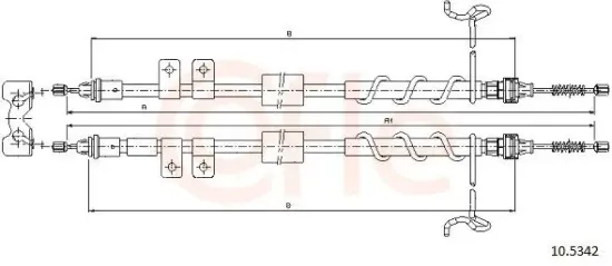 Seilzug, Feststellbremse hinten COFLE 92.10.5342 Bild Seilzug, Feststellbremse hinten COFLE 92.10.5342