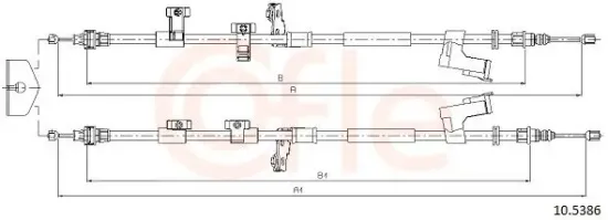 Seilzug, Feststellbremse hinten COFLE 92.10.5386 Bild Seilzug, Feststellbremse hinten COFLE 92.10.5386