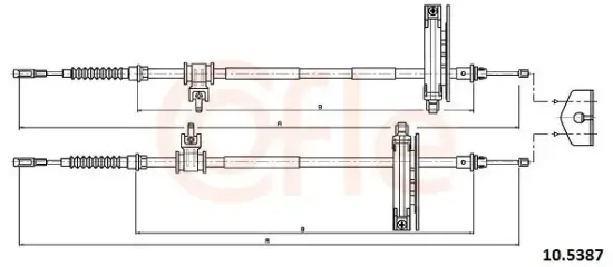 Seilzug, Feststellbremse hinten COFLE 92.10.5387 Bild Seilzug, Feststellbremse hinten COFLE 92.10.5387