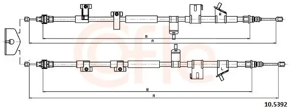 Seilzug, Feststellbremse hinten COFLE 92.10.5392