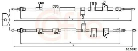 Seilzug, Feststellbremse hinten COFLE 92.10.5392 Bild Seilzug, Feststellbremse hinten COFLE 92.10.5392