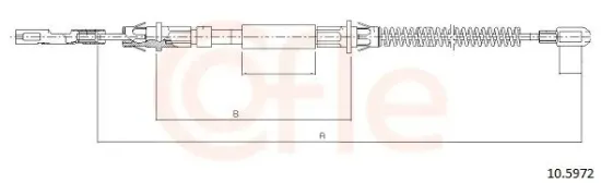 Seilzug, Feststellbremse hinten rechts COFLE 92.10.5972 Bild Seilzug, Feststellbremse hinten rechts COFLE 92.10.5972