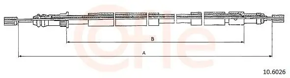 Seilzug, Feststellbremse hinten rechts COFLE 92.10.6026