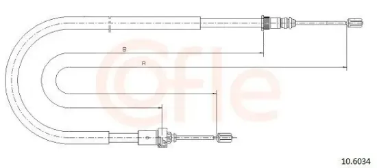 Seilzug, Feststellbremse hinten links hinten rechts COFLE 92.10.6034 Bild Seilzug, Feststellbremse hinten links hinten rechts COFLE 92.10.6034